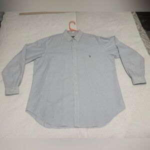 Ralph Lauren Blue and White Striped Shirt